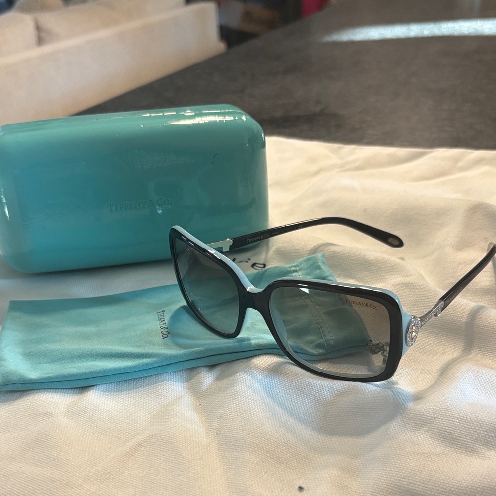 Tiffany & Co. Black and Silver Sunglasses